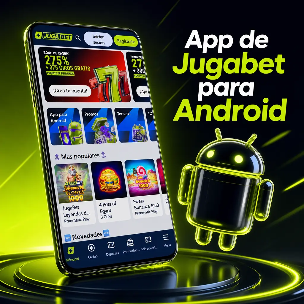 Descarga la app de Jugabet para Android en formato APK, instala en minutos y disfruta apuestas en vivo y casino.