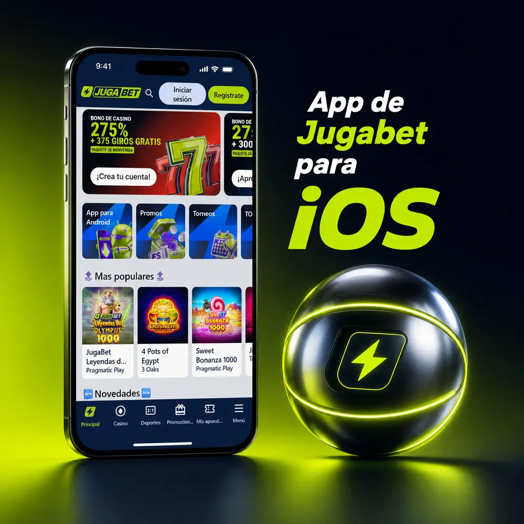 Icono de la app de Jugabet para iOS, compatible con iPhone y iPad, para casino y apuestas deportivas.