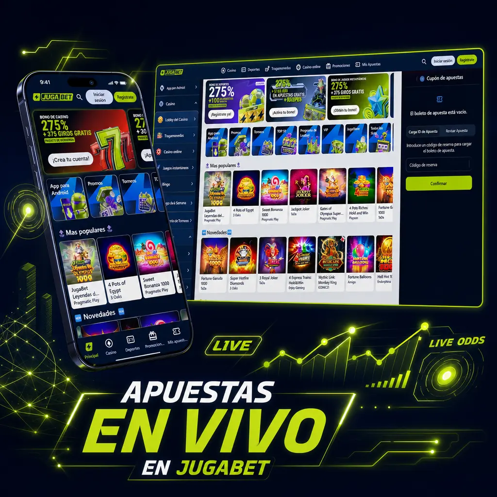 Apuestas en vivo de Jugabet con estadísticas, cuotas dinámicas, streaming y Cash Out en fútbol, tenis y más deportes