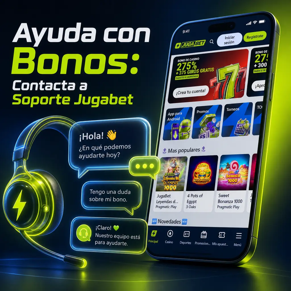Soporte Jugabet disponible 24/7 para resolver dudas sobre bonos, promociones y requisitos de apuesta