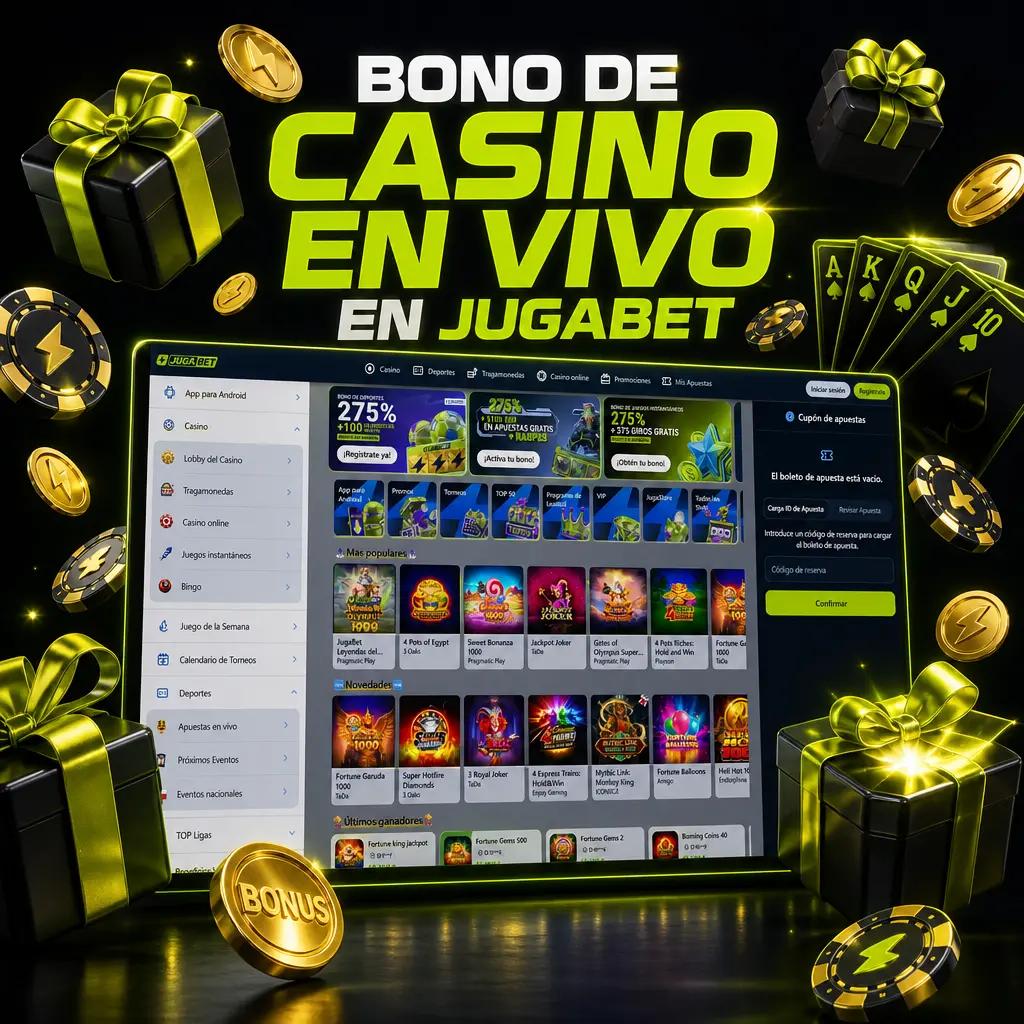 Bono de casino en vivo Jugabet: 20% extra en tu primer depósito desde CLP 5.000, para jugadores nuevos verificados.