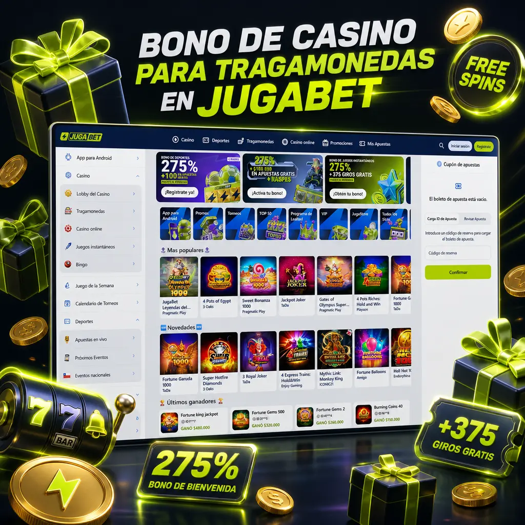 Bono de casino en Jugabet: 20% extra en tu depósito para jugar tragamonedas, más cashback y programa de lealtad.