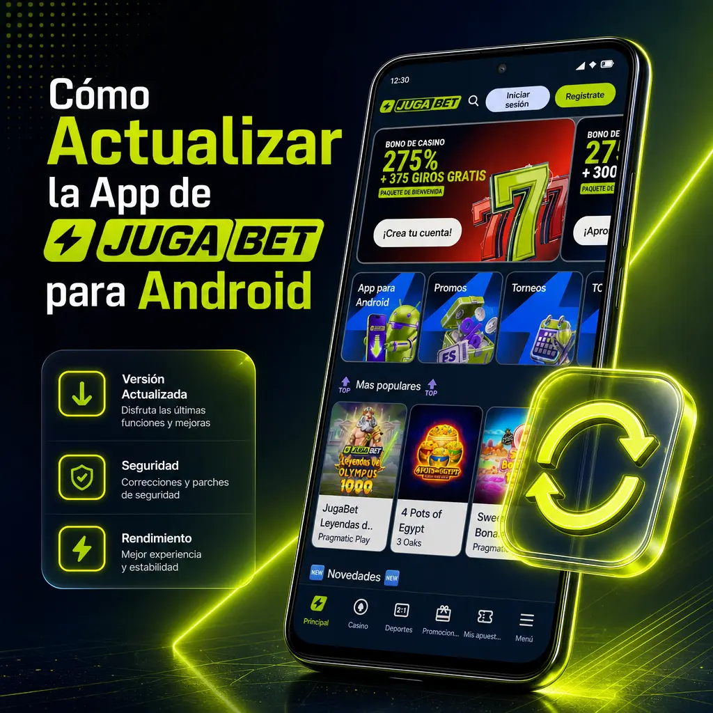 Pasos para actualizar la app de Jugabet en Android: descargar el APK más reciente e instalar sin perder la sesión.