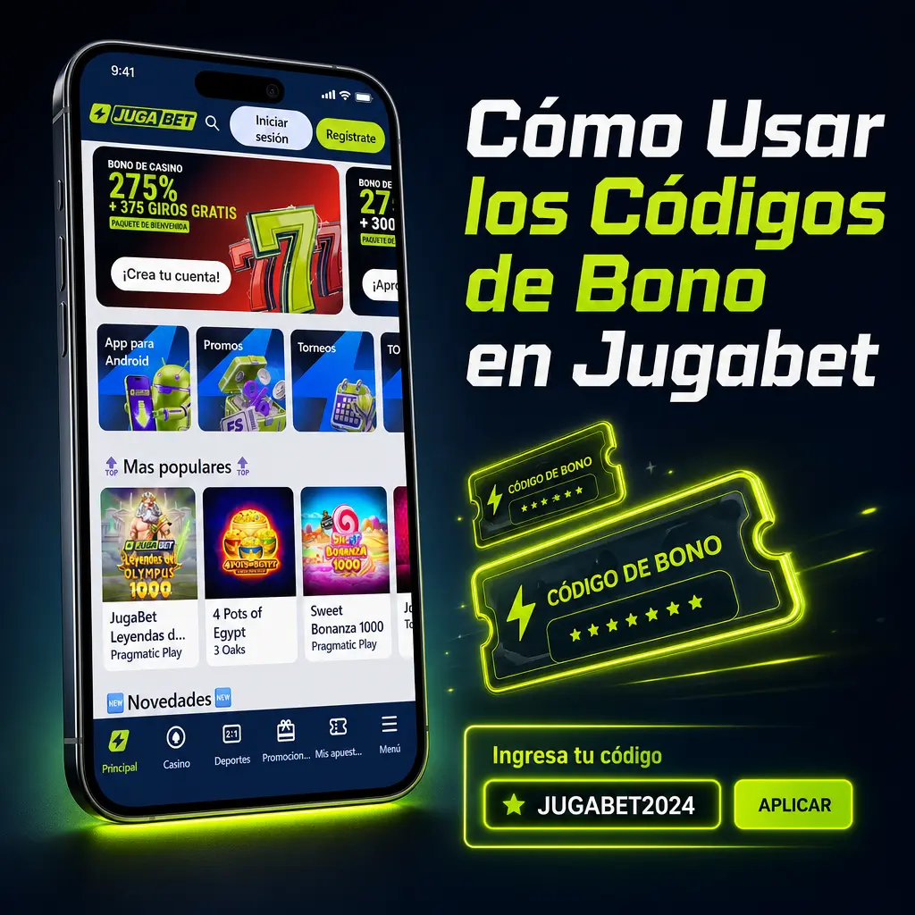 Pasos para ingresar y activar un código de bono Jugabet en la sección Caja al realizar un depósito