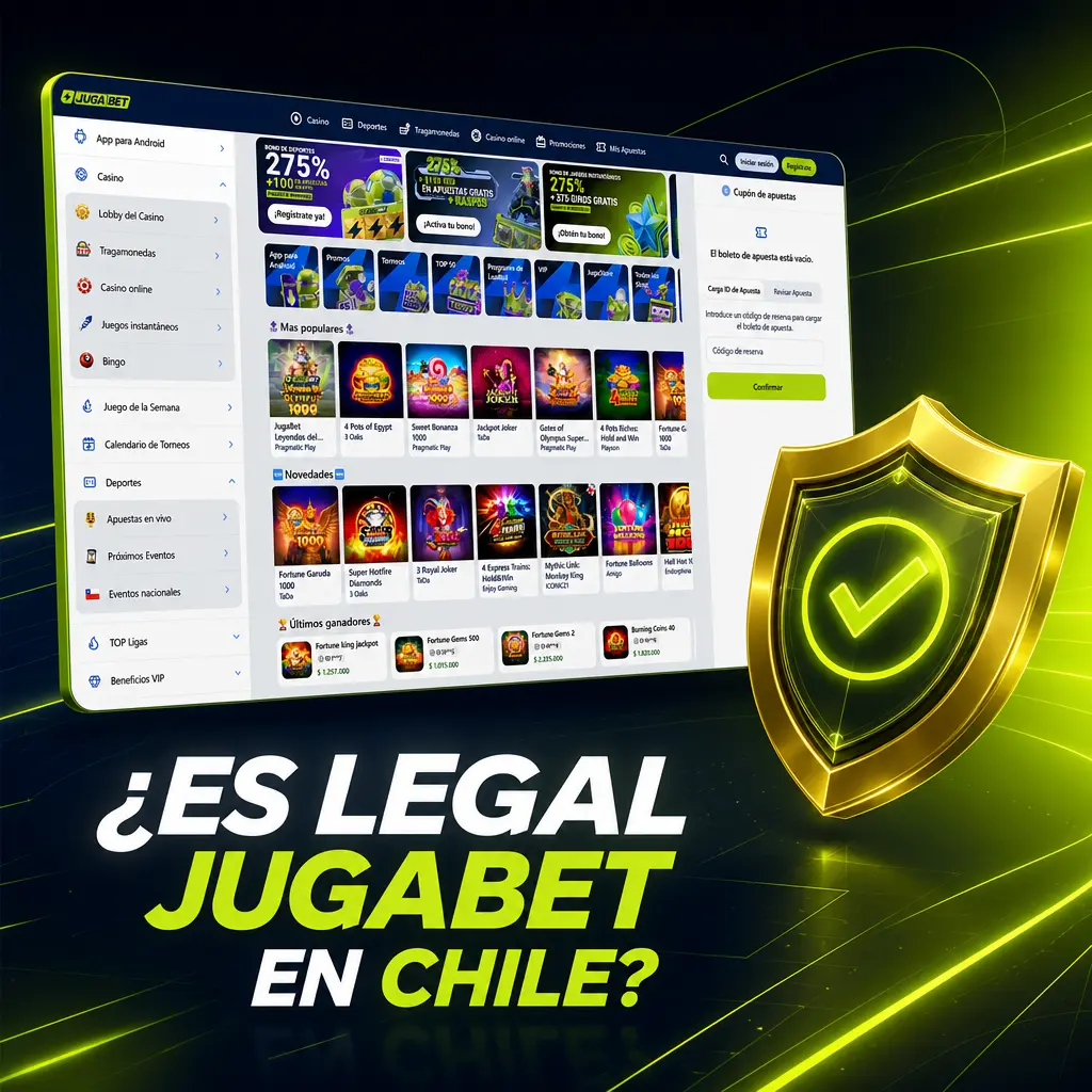 Jugabet en Chile: licencia de Curaçao eGaming N.º 8048/JAZ2021-013, RNG certificado y verificación de edad mínima de 18 años.