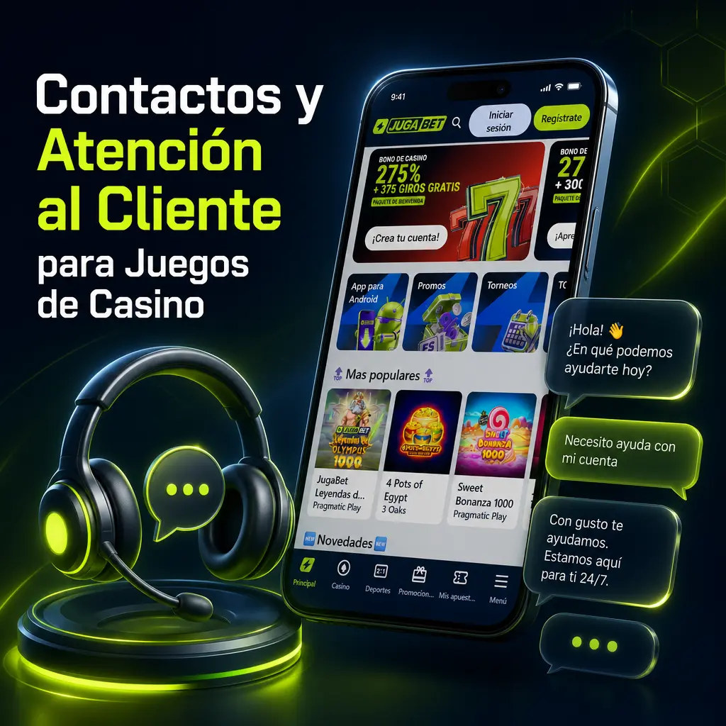 Soporte al cliente de Jugabet en Chile: chat en vivo, correo, WhatsApp y redes sociales para consultas de tragamonedas