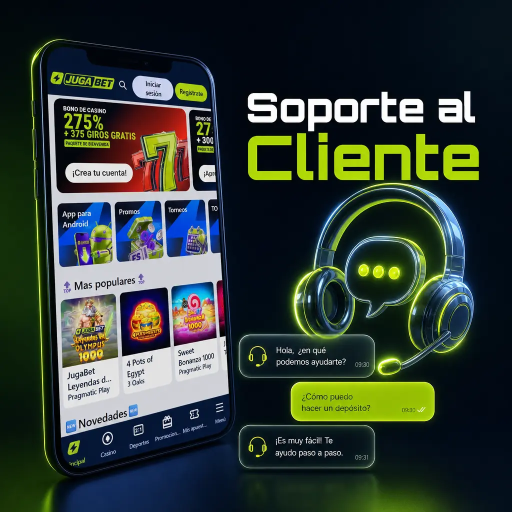 Equipo de soporte al cliente de Jugabet listo para ayudar con retiros, pagos y verificación de cuenta.