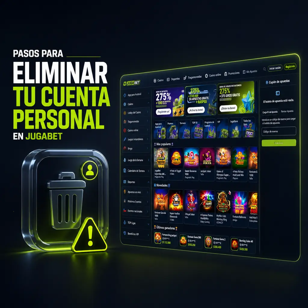 Pasos para eliminar tu cuenta personal en Jugabet mediante soporte, verificación de RUT y confirmación por correo