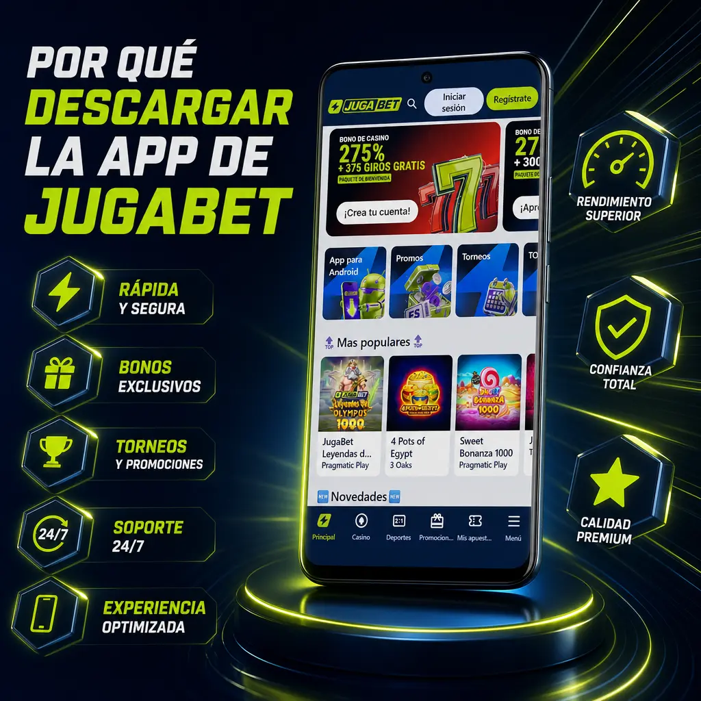App de Jugabet: apuestas y giros de casino más rápidos, cuotas instantáneas, acceso con huella y menor consumo de datos.